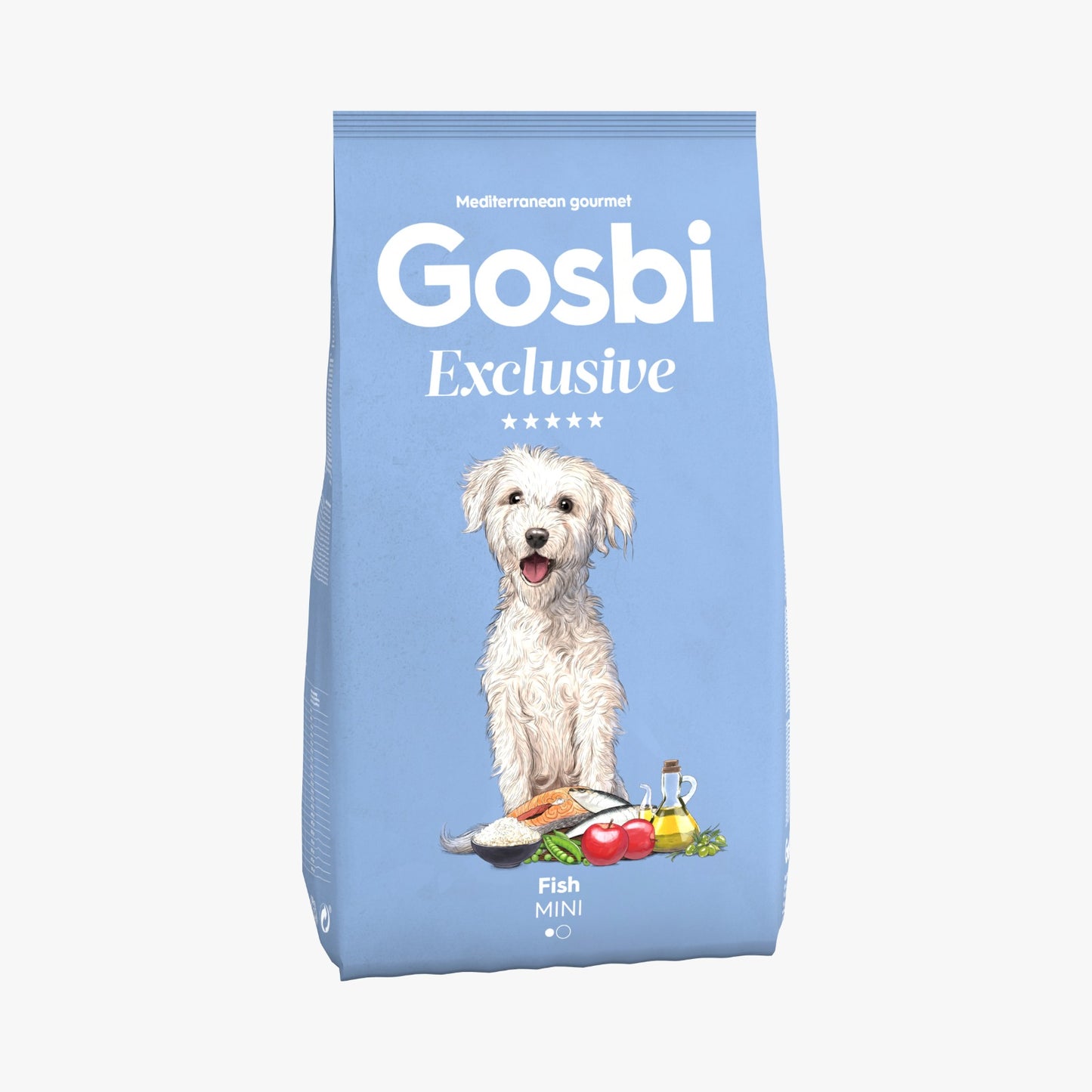 Gosbi - dog Exclusive, Hypoallergenic Fish Adult Dry Food For Mini and Small Breeds 2kg-7kg