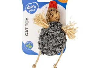 duvo - cat toy cork duck with crackling body