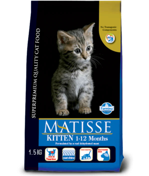 Farmina - cat Matisse Kitten 1-12 Months, Chicken Recipe, Growth & Development Support, Dry Cat Food - 1.5 kg