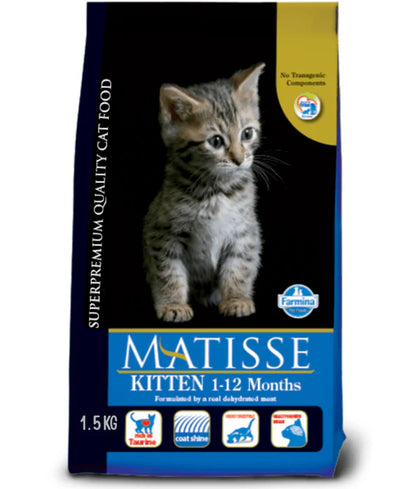Farmina - cat Matisse Kitten 1-12 Months, Chicken Recipe, Growth & Development Support, Dry Cat Food - 1.5 kg