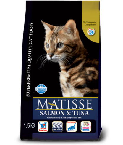Farmina - cat Matisse Salmon & Tuna, Coat Shine, Adult Cat, Dry Cat Food - 1.5 kg
