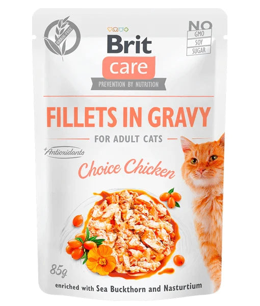 Brit Care - Choice Chicken Fillets in Gravy, Urinary Support, Adult Wet Cat Food - 85g