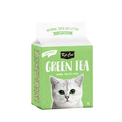 Kit Cat - Natural Tofu Cat Litter 1.5mm – Green Tea 6L