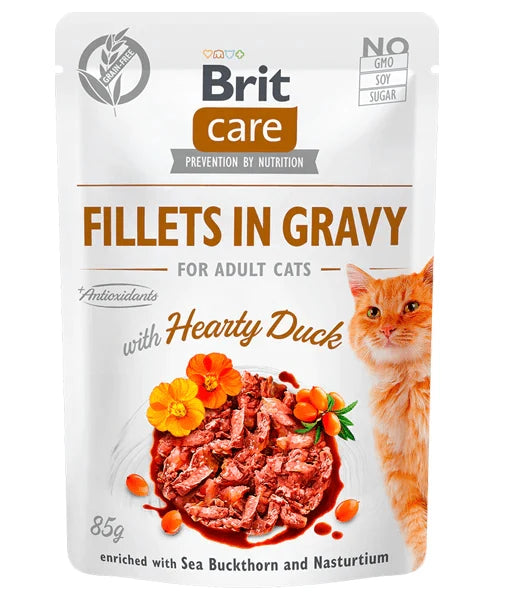 Brit Care - Hearty Duck Fillets in Gravy, Urinary Support, Adult Wet Cat Food - 85g