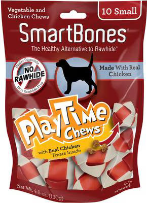 Smart Bones - dog play time chews real chicken 10 small