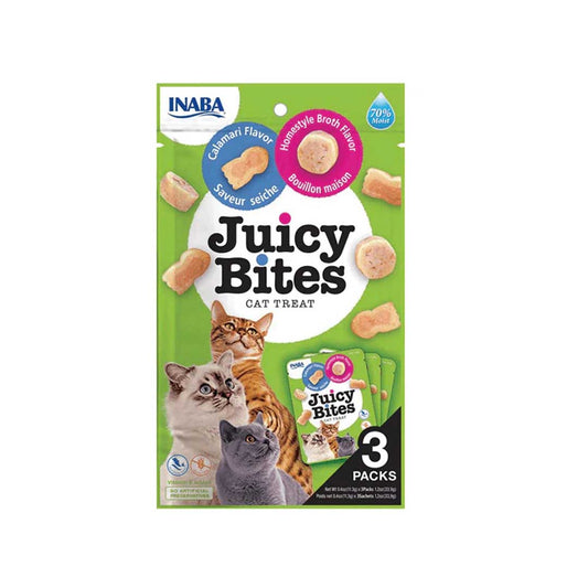 Inaba - Juicy Bites Calamari & Homestyle Broth Cat Treats 3 packs