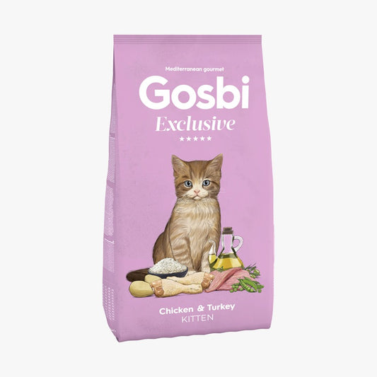 Gosbi - cat Exclusive, Chicken and Turkey Kitten Dry Food – Growth Formula 1.5kg-6kg