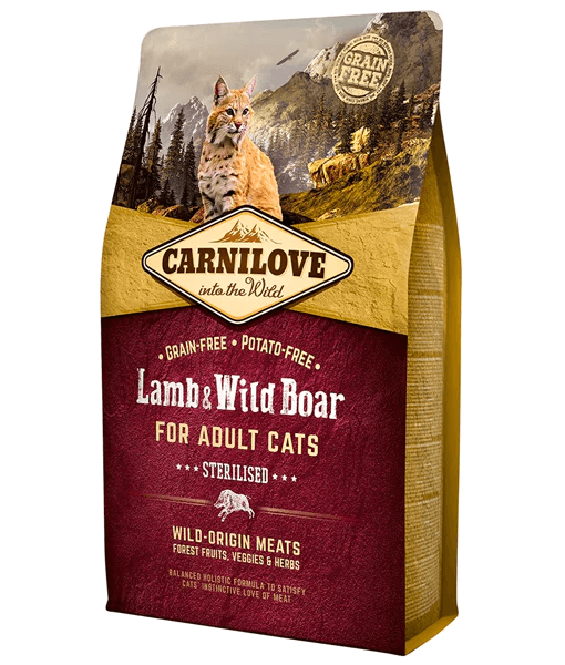 Carnilove - cat Lamb & Wild Boar for Steralized  2kg