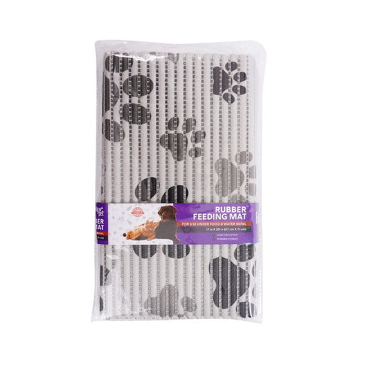 rubber feeding mat - dog for use under food & water bowl