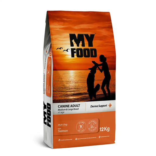 My Food - dog canine adult medium & large breed with salmon 12kg