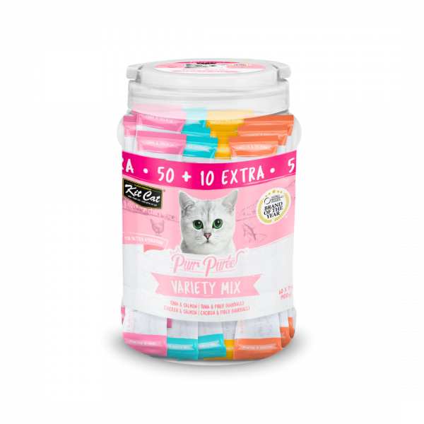 Kit Cat - Purr Puree Variety Mix Liquid Treats 50+10 extra (60x15g)
