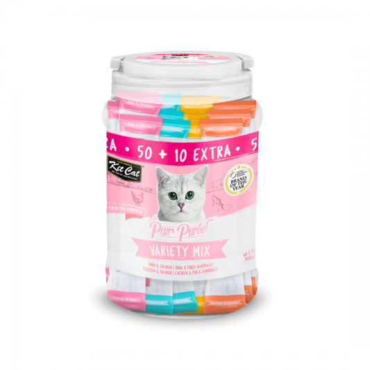 Kit Cat - Purr Puree Variety Mix Liquid Treats 50+10 extra (60x15g)