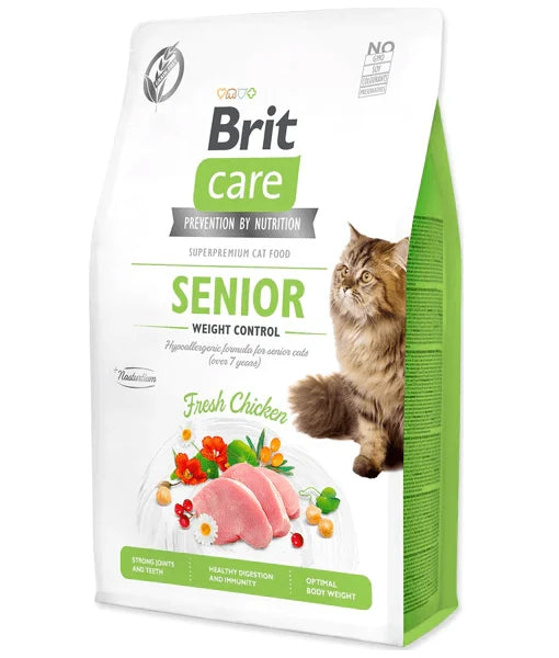 Brit Care - Senior Weight Control, Chicken, Grain-Free, Dry Cat Food - 2kg