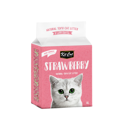 Kit Cat - Natural Tofu Cat Litter 1.5mm – Strawberry 6L