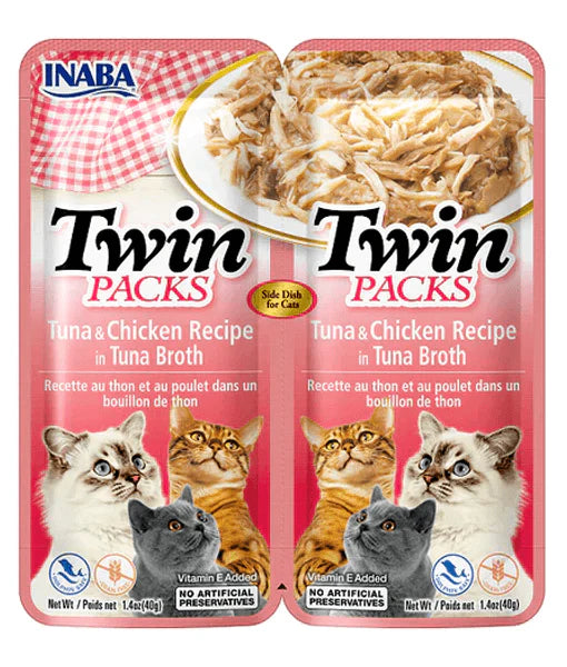 Inaba - cat Twin Packs Tuna & Chicken Recipe in Tuna Broth 80g