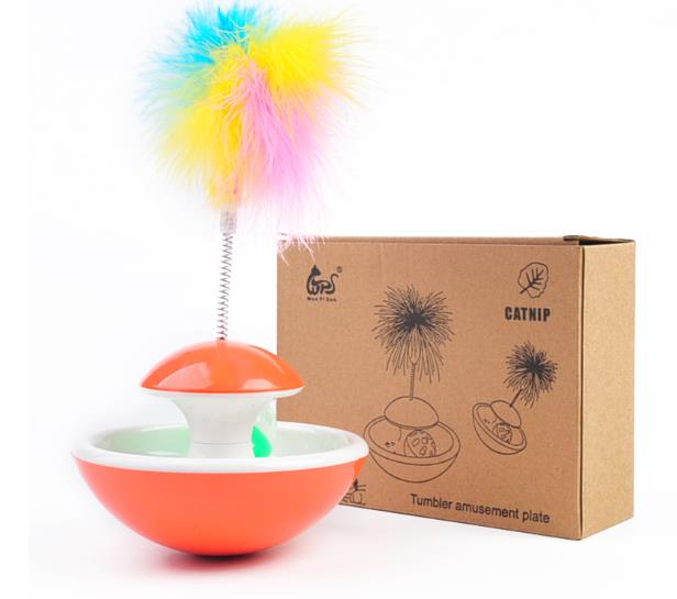 Tumbler amusement plate - cat toy