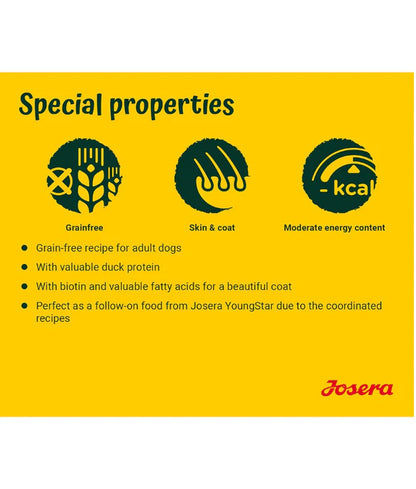 Josera - dog Duck & Potato, Grain-Free, Immune Support, Moderate Energy, Adult Dry Food - 12.5kg