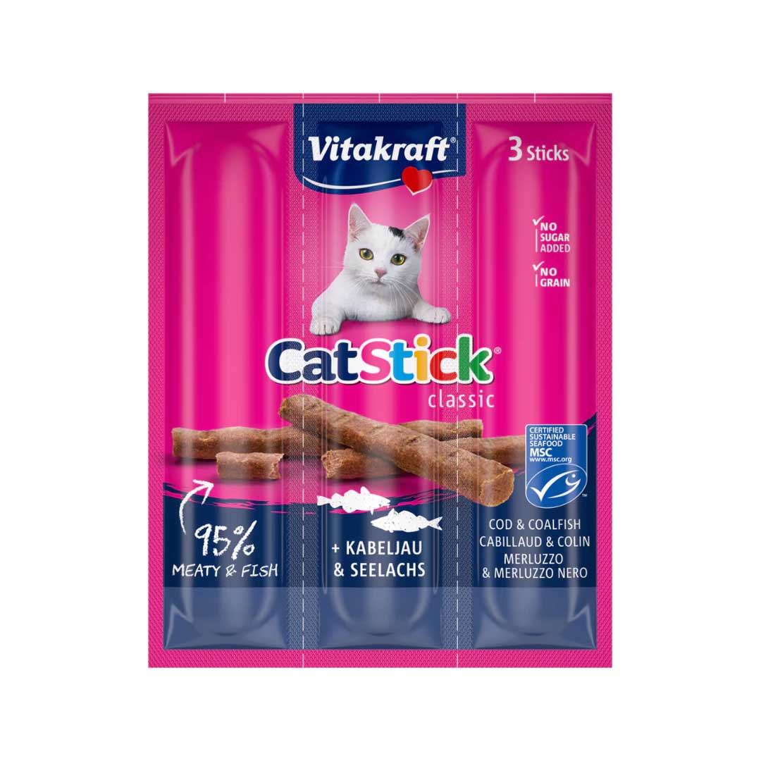 Vitakraft - Cat Stick Classic With Mini feash & Meaty 18g