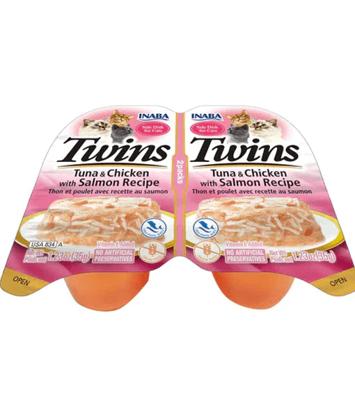 Inaba - cat Twins Tuna & Chicken with Salmon Recipe 2 Packs 70g